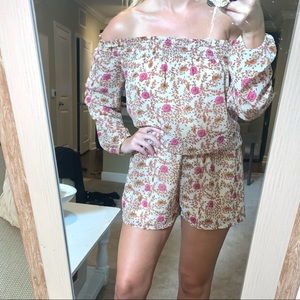 Vici Floral off the shoulder romper